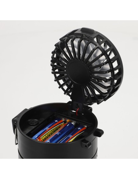 Lanterne LED 2 en 1 à piles et ventilateur de camping 270 lumens avec poignée