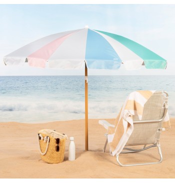 Parasol de plage 8 baleines, 200 cm, arc-en-ciel 2