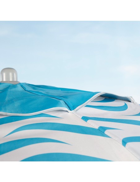 Parapluie de plage coupe-vent 8 mâts 220 cm vagues