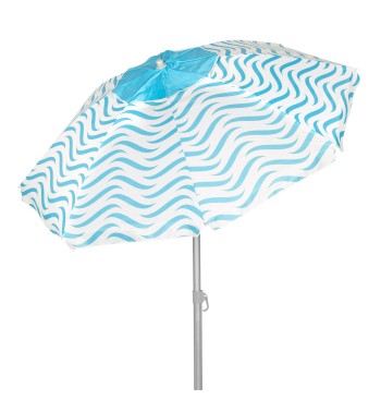 Parapluie de plage coupe-vent 8 cannes 200 cm vagues