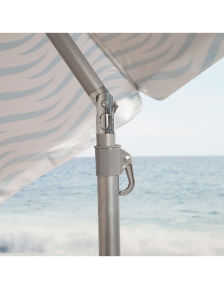 Parapluie de plage coupe-vent 8 cannes 200 cm vagues