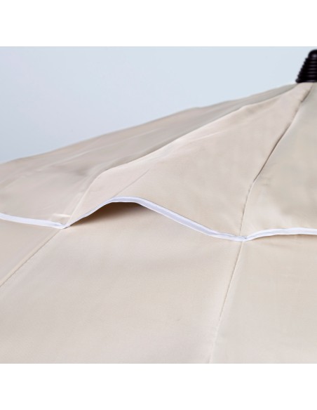 Parapluie de plage coupe-vent 16 tiges 220 cm beige