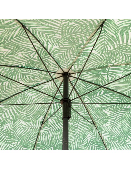 Parapluie de plage 8 tiges 180 cm feuilles avec franges