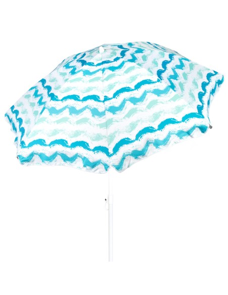 Parapluie de plage 8 cannes 200 cm vagues