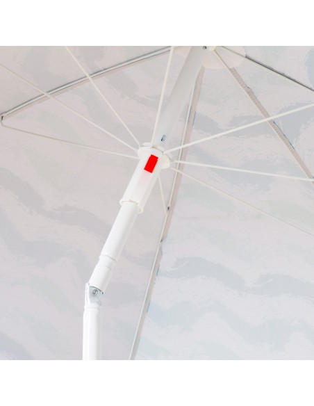 Parapluie de plage 8 cannes 200 cm vagues