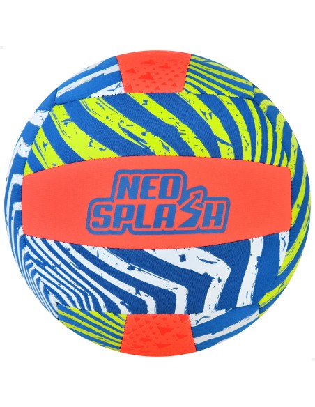 Ballon de beach-volley en néoprène multicolore 22 cm (dégonflé)