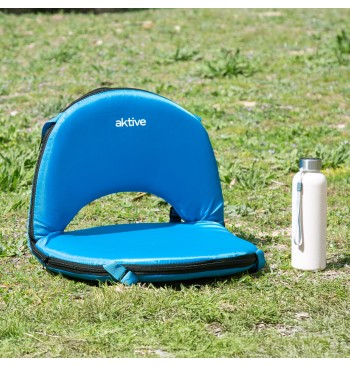 Siège de camping pliable 41x40x33 cm bleu avec dossier... 2