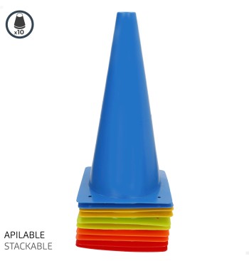 Jeu de 10 cônes d'entraînement multicolores 32 cm... 2