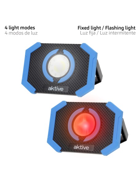 Projecteur LED portable polyvalent avec 2 couleurs et 4 modes d'éclairage