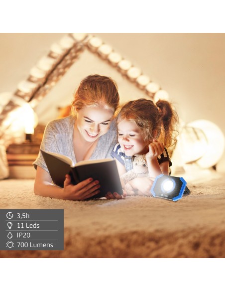 Projecteur LED portable polyvalent avec 2 couleurs et 4 modes d'éclairage