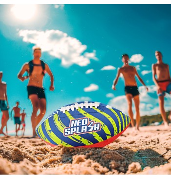 Ballon de rugby de plage en néoprène multicolore,... 2