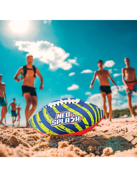 Ballon de rugby de plage en néoprène multicolore, antidérapant et imperméable 26 cm