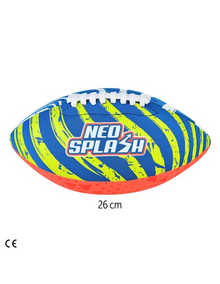 Ballon de rugby de plage en néoprène multicolore, antidérapant et imperméable 26 cm