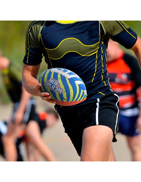 Ballon de rugby de plage en néoprène multicolore, antidérapant et imperméable 26 cm