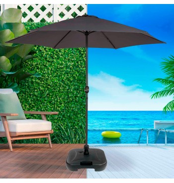 Porte-parasol en plastique rechargeable 19 kg 2