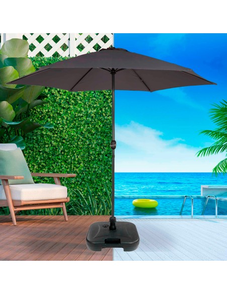 Porte-parasol en plastique rechargeable 19 kg
