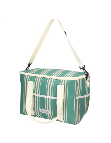 Sac isotherme 16L avec double poignée et 3 poches, design vert