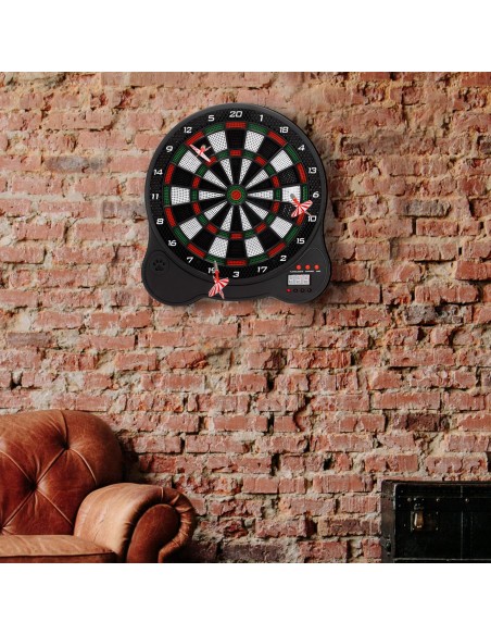 Jeu de fléchettes électronique avec 3 fléchettes et écran LCD 31x20x33 cm