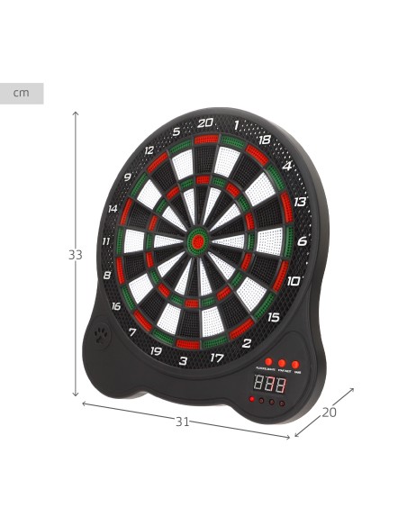 Jeu de fléchettes électronique avec 3 fléchettes et écran LCD 31x20x33 cm