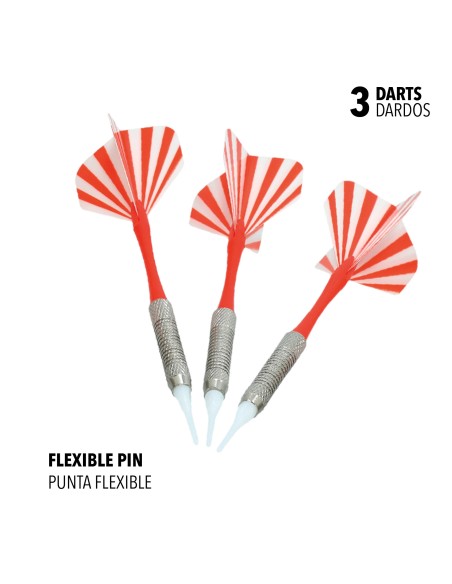 Jeu de fléchettes électronique avec 3 fléchettes et écran LCD 31x20x33 cm