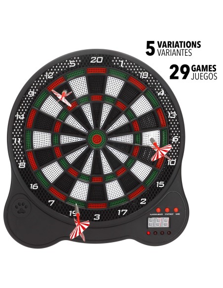 Jeu de fléchettes électronique avec 3 fléchettes et écran LCD 31x20x33 cm