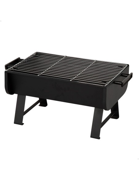 Barbecue portable au charbon de bois en acier 45x30x25 cm avec poignées latérales