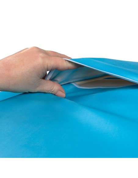 Pack 2 chaises de plage basse multiposition et parapluie de plage coupe-vent 200 cm bleu