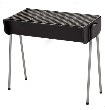 Barbecue au charbon de bois en acier avec pieds fixes