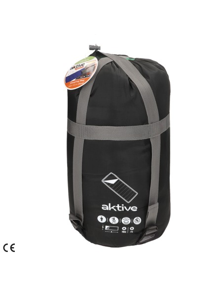 Sac de couchage 15º avec fermeture éclair et sac de transport couleurs assorties
