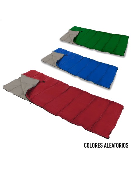 Sac de couchage 15º avec fermeture éclair et sac de transport couleurs assorties
