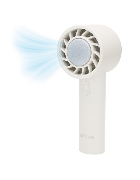 Ventilateur portable rechargeable blanc à 3 vitesses