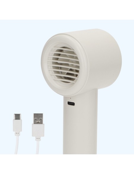Ventilateur portable rechargeable blanc à 3 vitesses