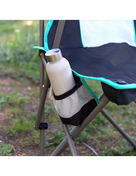 Chaise de camping pliante de luxe avec dossier en filet