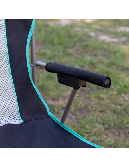 Chaise de camping pliante de luxe avec dossier en filet