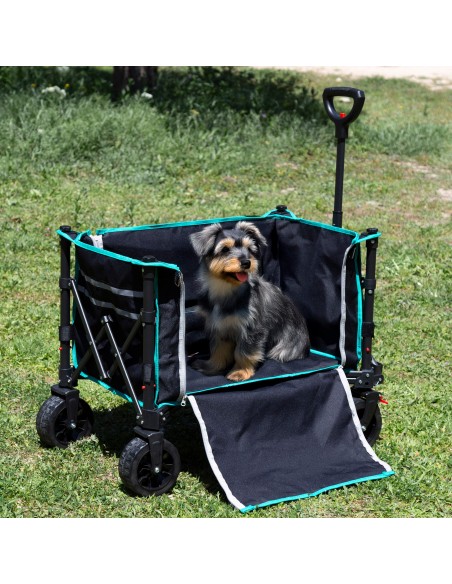 Chariot de plage pliable avec roues tout-terrain