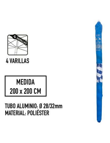 Parasol de jardin carré 200x200 cm
