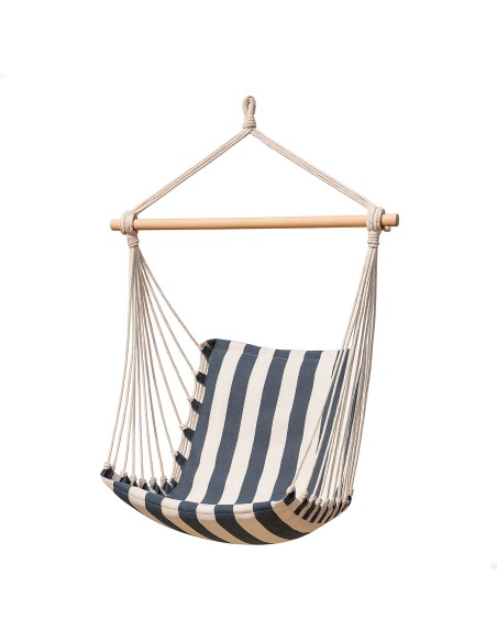 Chaise suspendue en coton et polyester rayé