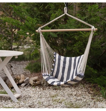 Chaise suspendue en coton et polyester rayé 2