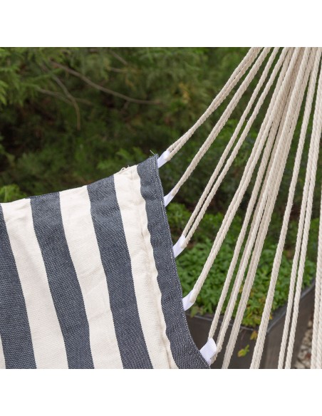Chaise suspendue en coton et polyester rayé