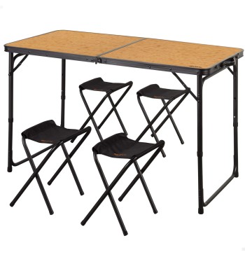 Table de camping pliante avec hauteur réglable, 4...
