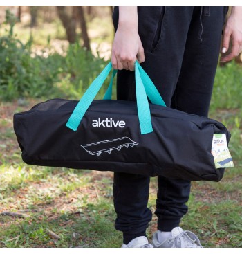 Lit de camping pliant noir avec sac de transport 2