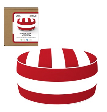 Pouf gonflable ottoman imperméable rouge colonial 2