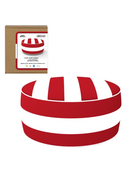 Pouf gonflable ottoman imperméable rouge colonial