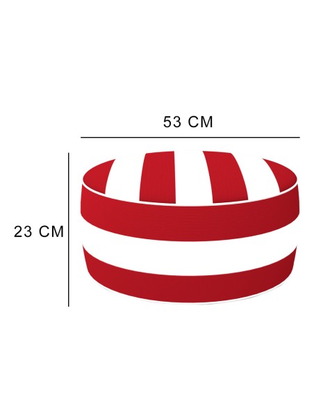 Pouf gonflable ottoman imperméable rouge colonial