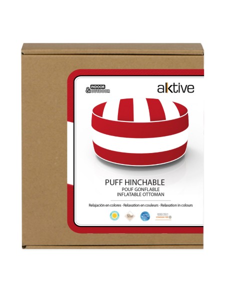 Pouf gonflable ottoman imperméable rouge colonial