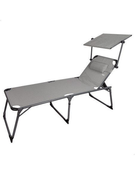 Bain de soleil pliant avec parasol et coussin