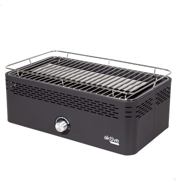 Barbecue de table rectangulaire noir sans fumée 45x28x19 cm