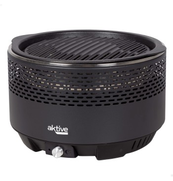 Barbecue rond noir sans fumée 2 en 1 plateau Ø34 cm