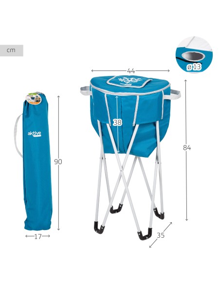 Glacière portable pliable avec support pour le camping