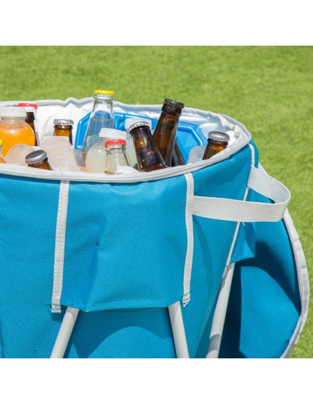 Glacière portable pliable avec support pour le camping